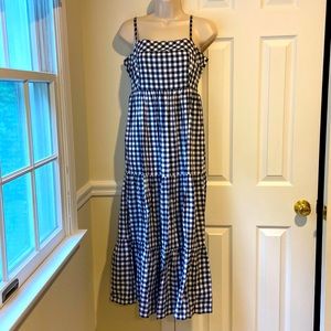 J. Crew Gingham Maxi Dress